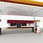 3d model shell gas station convenience store