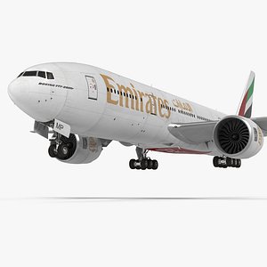 3d model boeing 777 200lr emirates