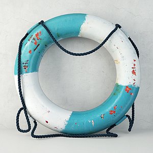 1950s Blue and White Life Preserver