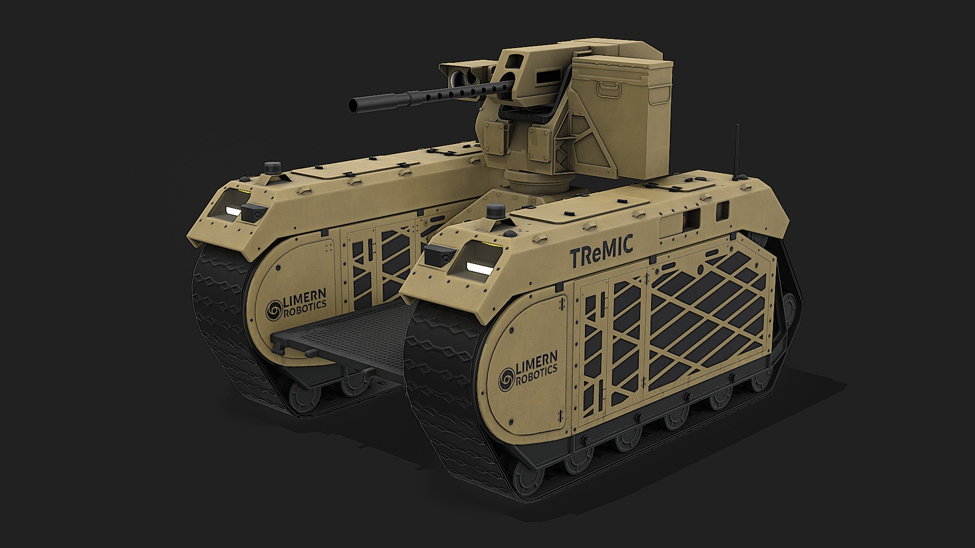 Smart Military Robot With Remote Machine Gun Yellow 3D TurboSquid