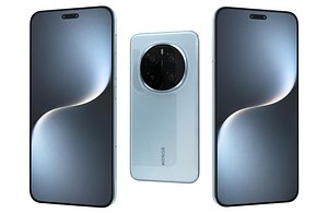Honor Magic 7 Pro Sky Blue Low Poly model