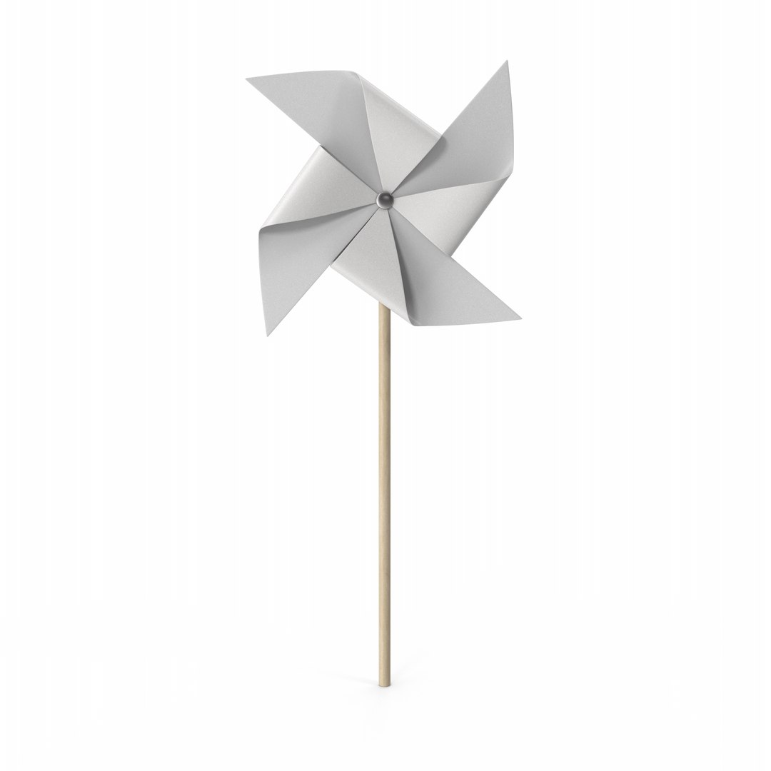 3D White Pinwheel - TurboSquid 2061014