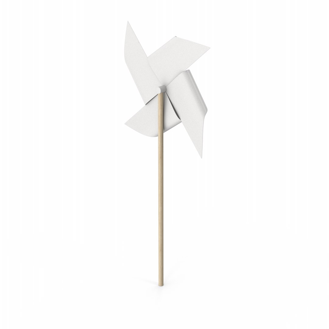 3D White Pinwheel - TurboSquid 2061014