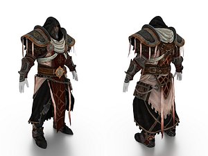3D model body priest armor gauntlet