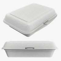 Take-out lunch polystyrene box 03 closed