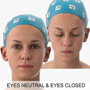 Rhea Clean Scans Eyes Neutral and Eyes closed Collection