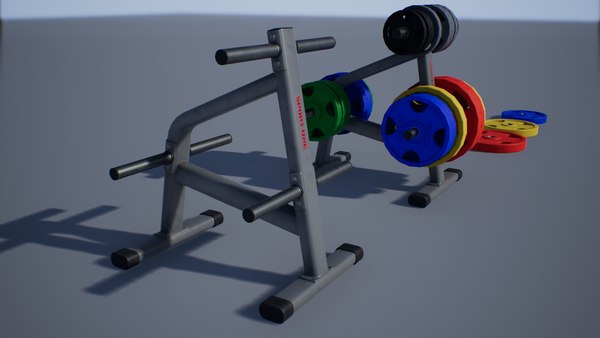 3D pbr bumper plate storage model