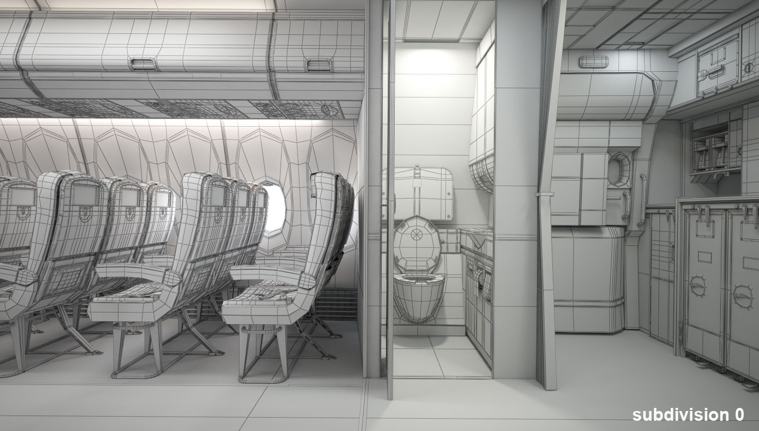 3D boeing 737 cabin - TurboSquid 1403589