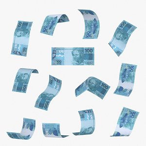 Brazil 100 Reais Falling Notes