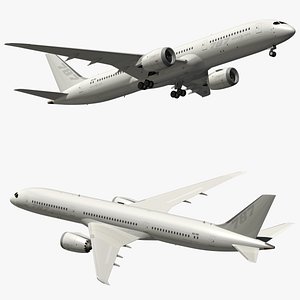 3D模型波音787白色