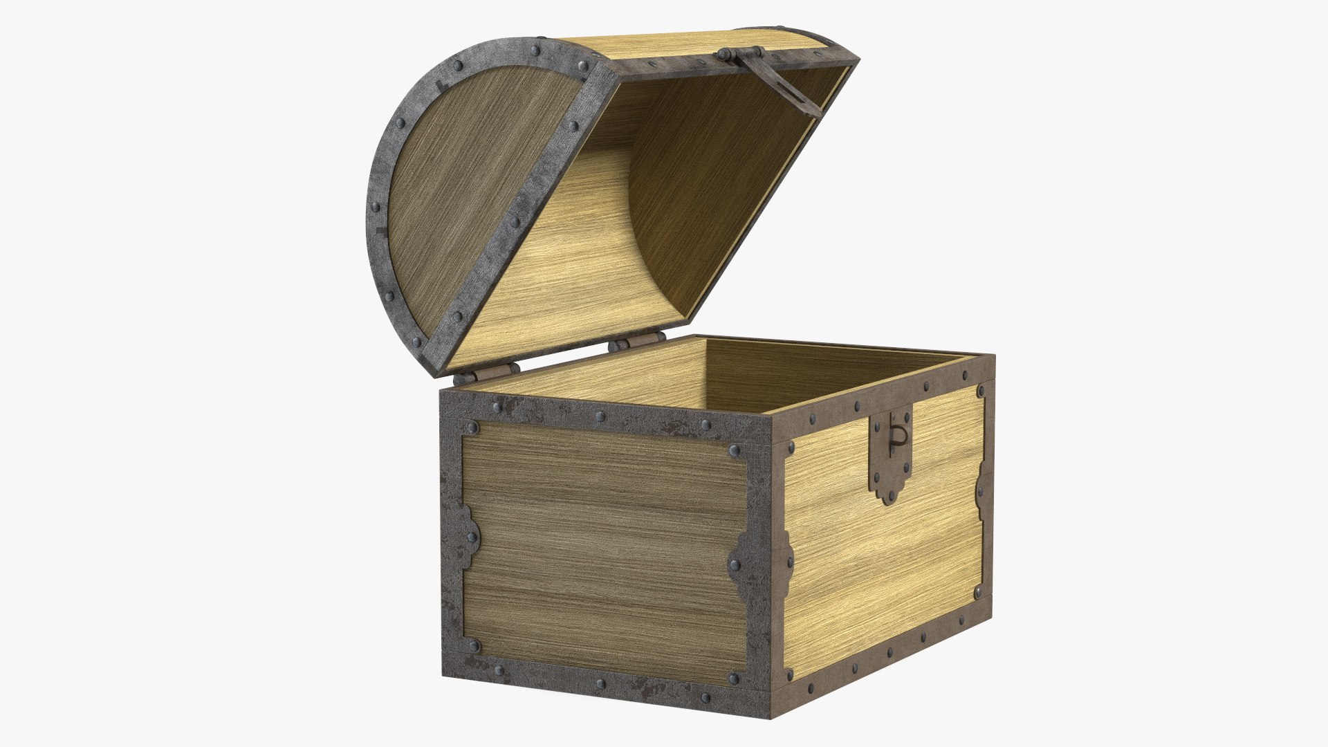 Old Wooden Chest 3D model preview