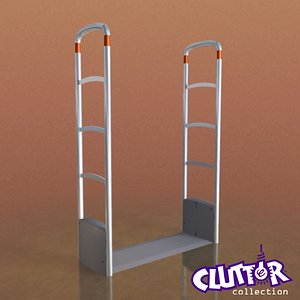 theft pedestal clutter 3d model