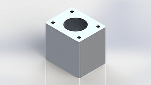 3D model cylinder block single engine solidworks