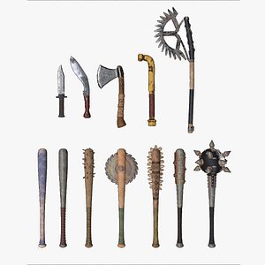 Melee Weapon Pack - 12 Mesh model