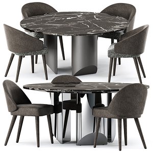 Lawson Dining Chair and Wedge Table