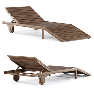 3D Mary wooden single sunbed by Bpoint Design