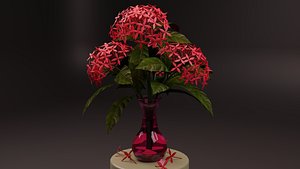 Ixora flower vase