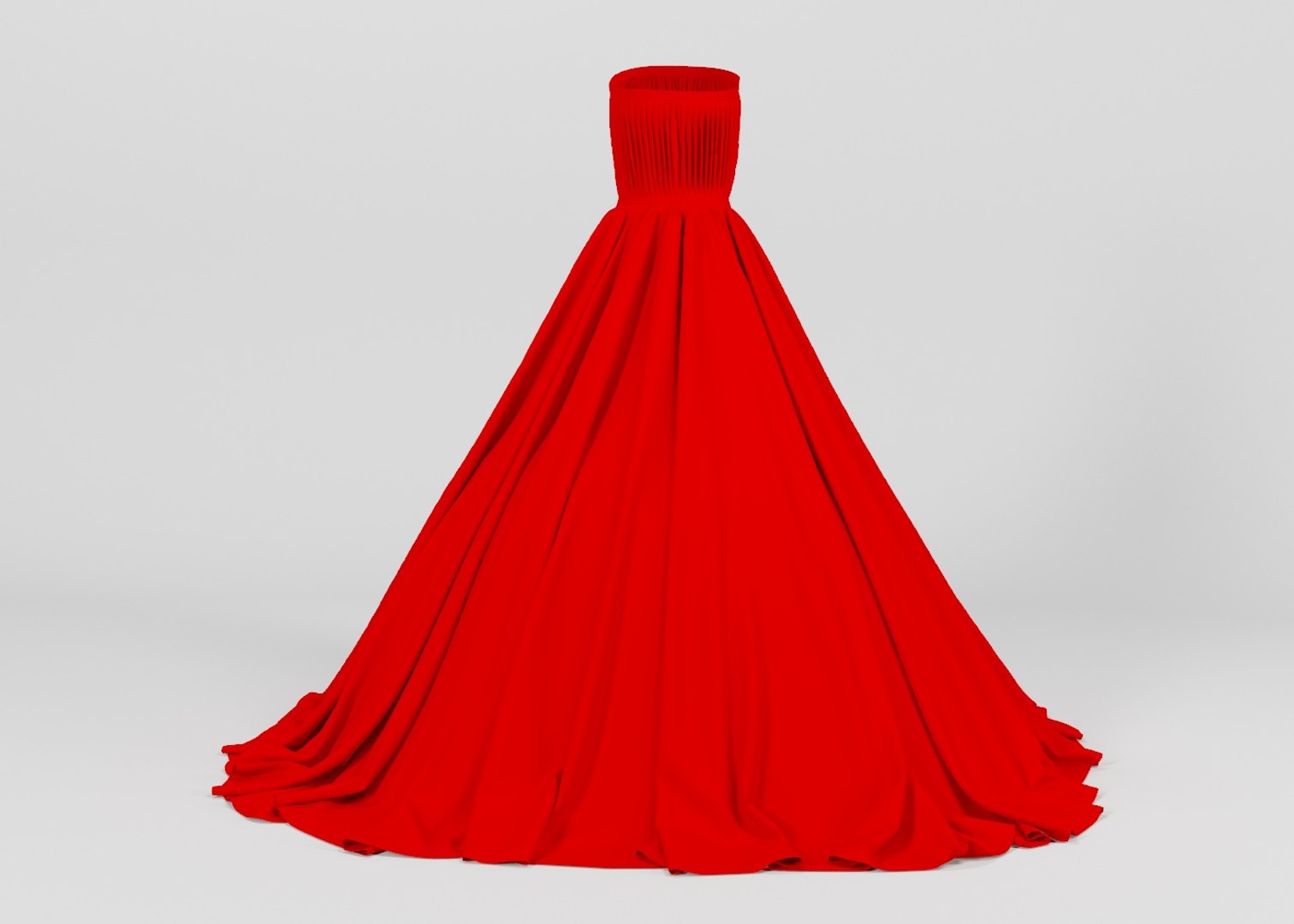 3D Red Dress Model - TurboSquid 1421061
