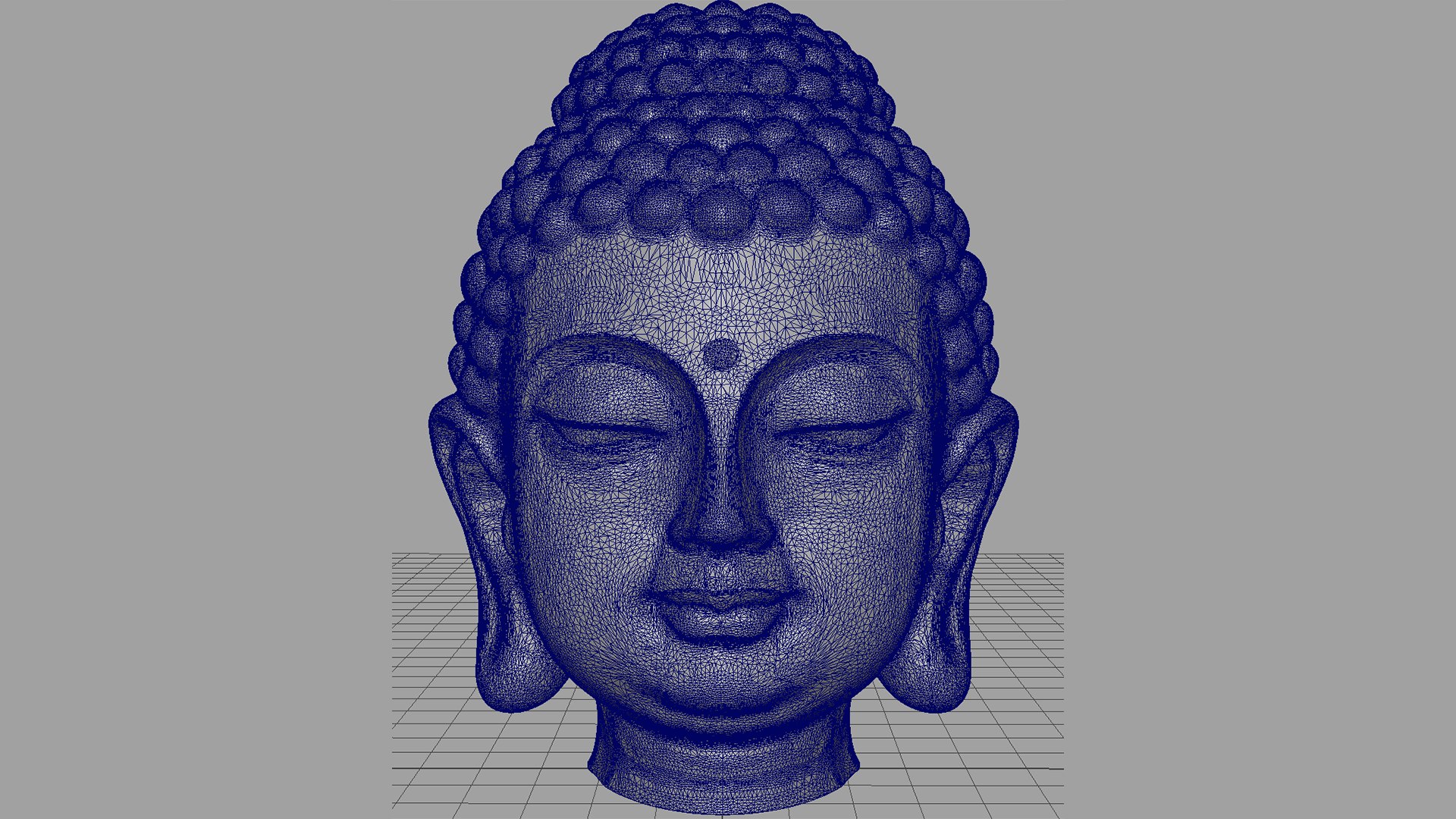 3D Buddha Head Model - TurboSquid 2215419