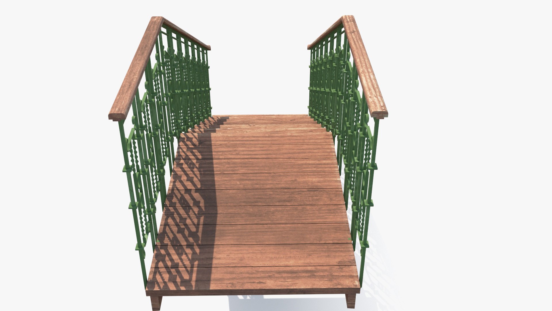 3ds Max Stairs Wrought Iron Railing