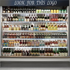 Showcase in Alcohol store