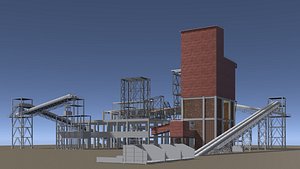 Industrial building layout 25-40 3D model