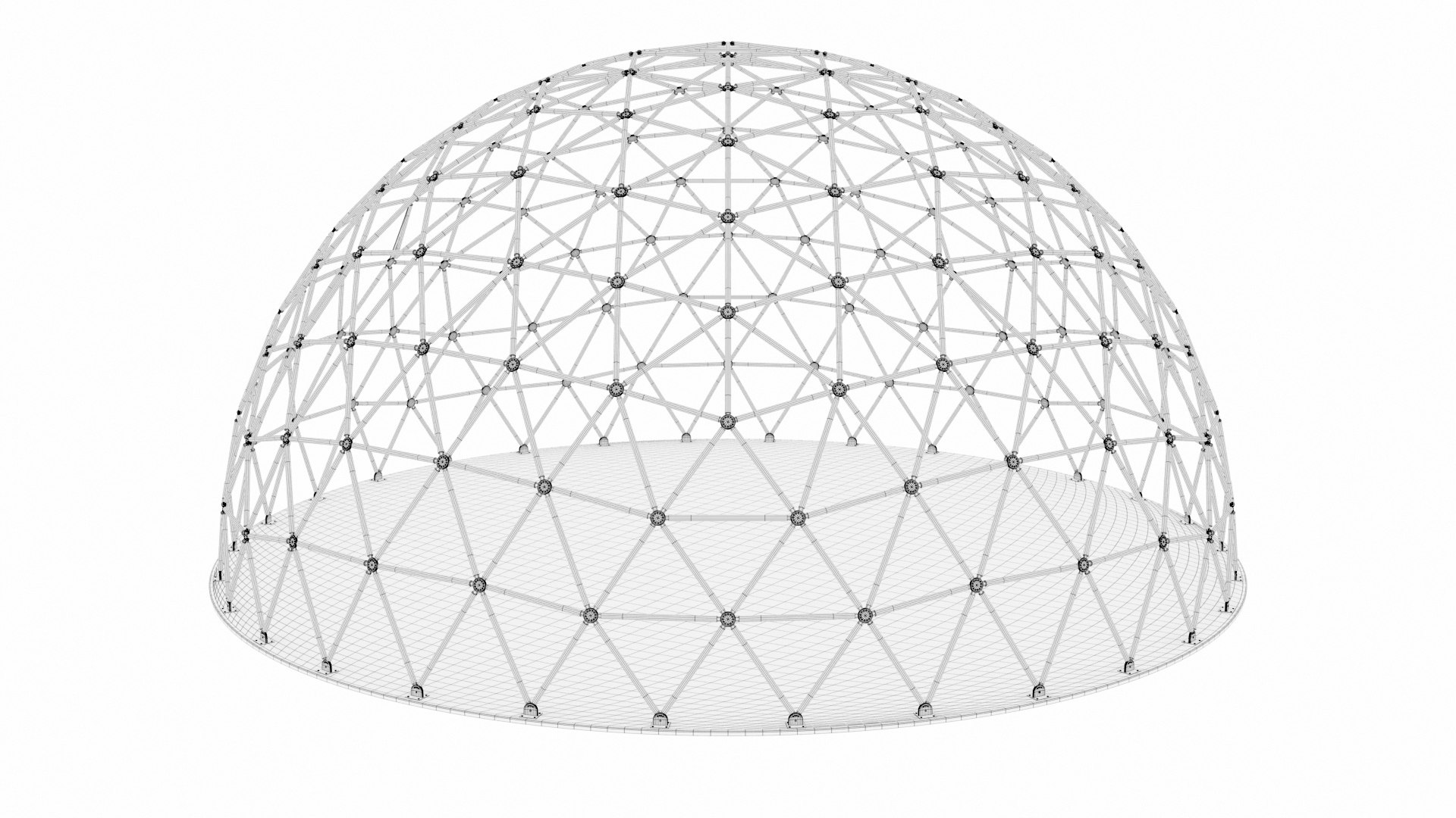 Geodesic Dome 01 Model - TurboSquid 2366518