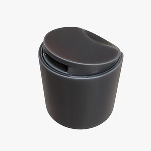 3D Black Disk Top Cap model