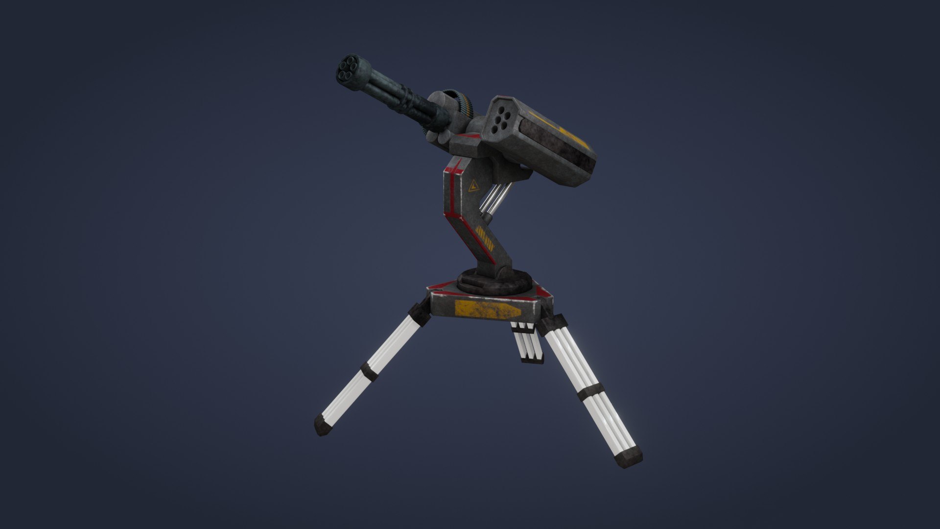 Sci-Fi Turret - Low Poly - Game Ready - PBR Model - TurboSquid 2083158