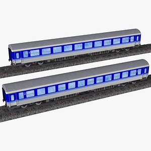 1st and 2nd class passenger wagon interregio bimz 264 3D model