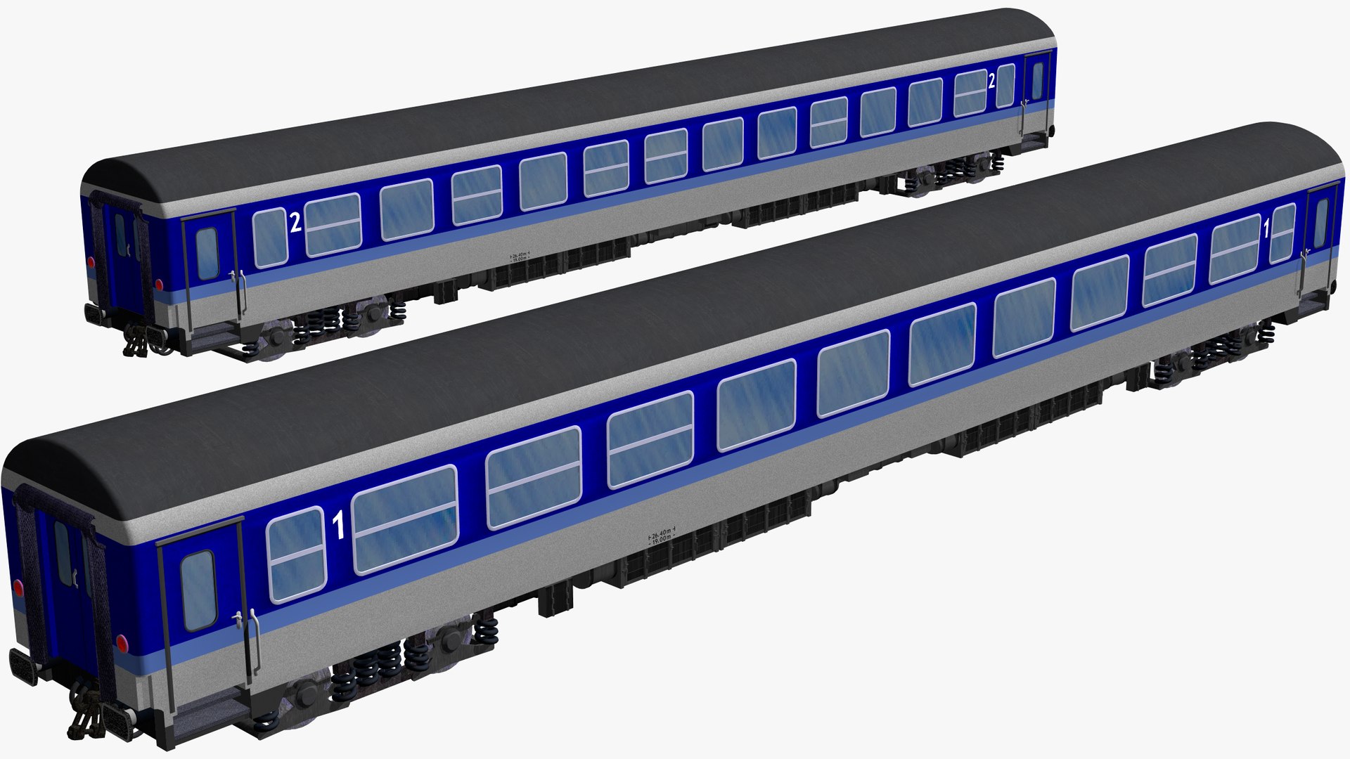 1st And 2nd Class Passenger Wagon Interregio Bimz 264 3D Model ...