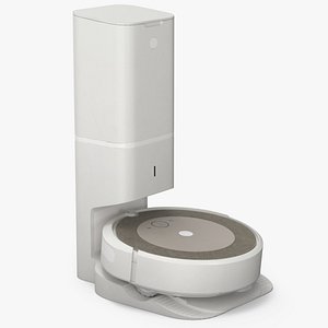 Robot Vacuum Cleaner on Station White