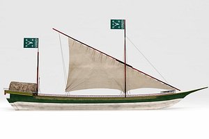 3D ottoman boat model