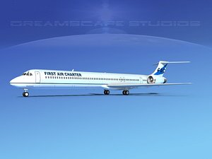 3d model md-90 jet commercial