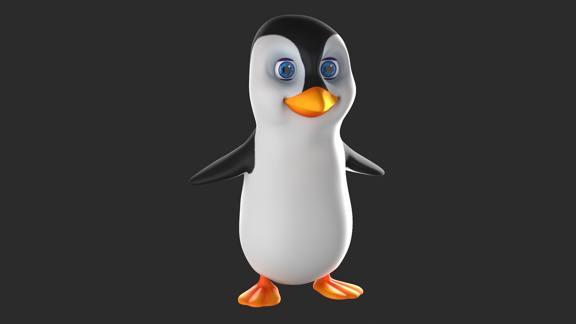 Penguin Cartoon Model - TurboSquid 1705402