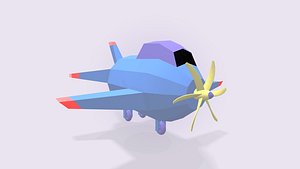 Low Poly stylized aircraft model