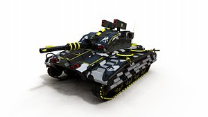 3D model Heavy Army Tank X3 with 4K PBR Texture