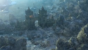 Fantasy Winter Lost Castle Environment 3D model