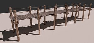 3D wooden pier