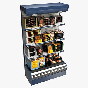 Store meat product shelf 01
