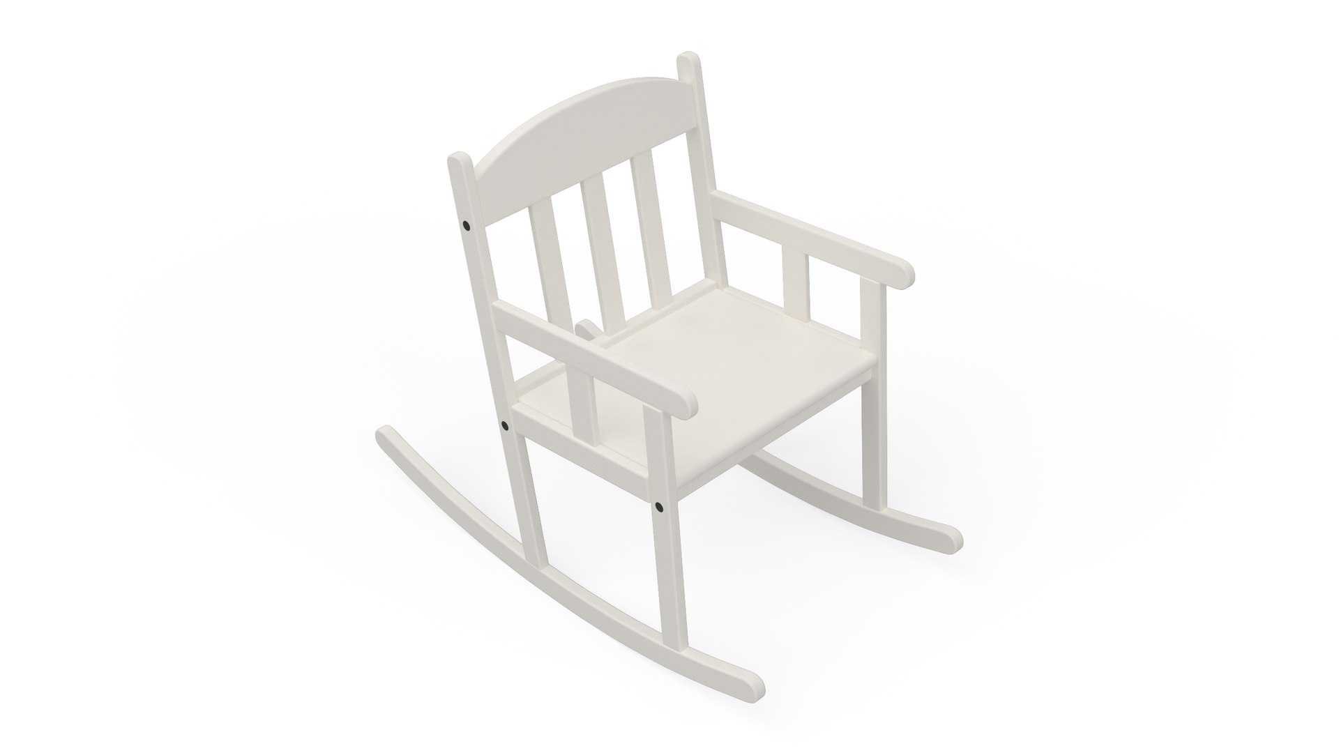 Rocking Chair For Children Room IKEA SUNDVIK White 3D TurboSquid 2136754