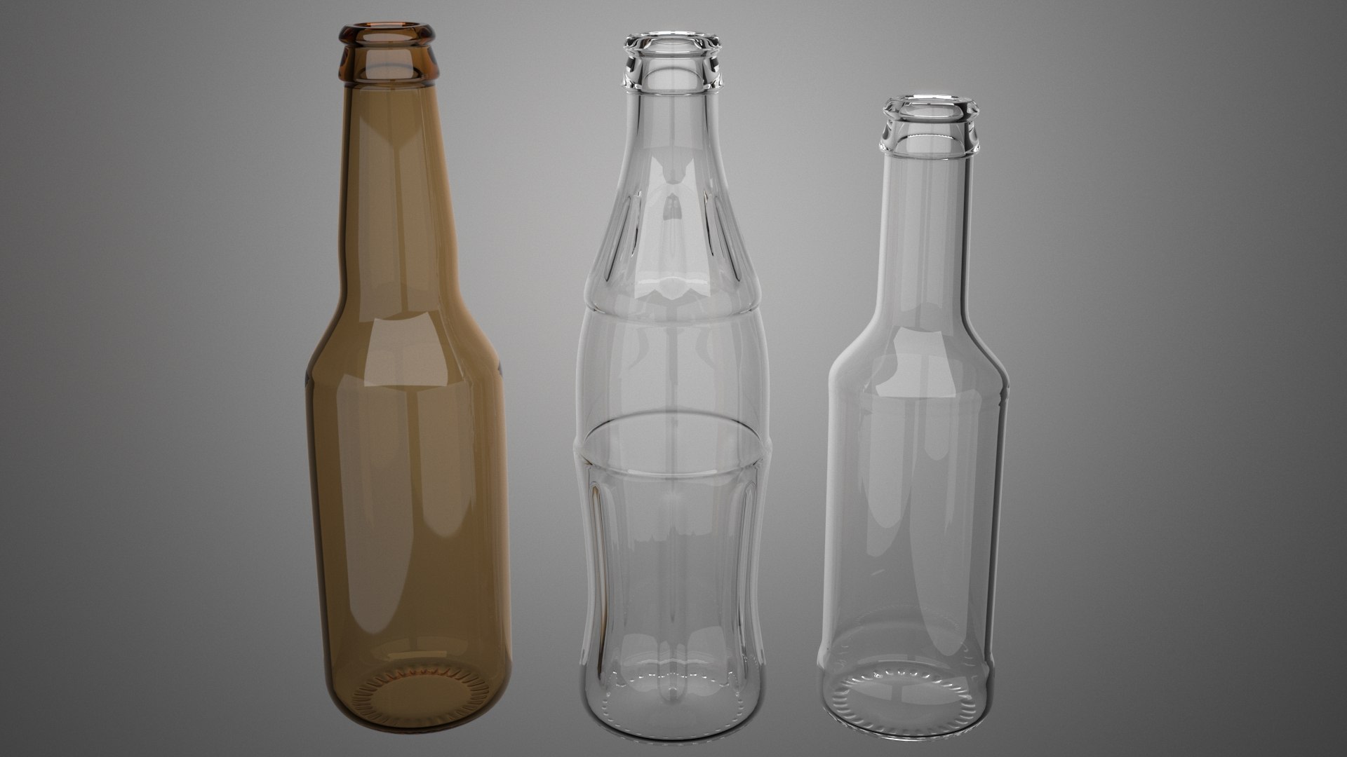 Glass Bottles Pack 3D Model - TurboSquid 2189796