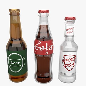 Glass Bottles Pack 3D model