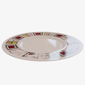3D porcelain plate model