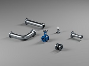 Industrial Water Pipe and Gate Valve Kit