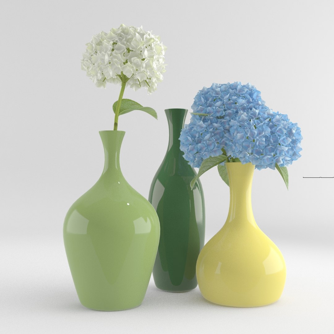 3d hydrangea flower pottery
