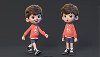 Cute cartoon boy