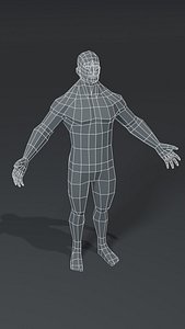 superhero muscular male body model
