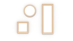 Simple wood mirrors