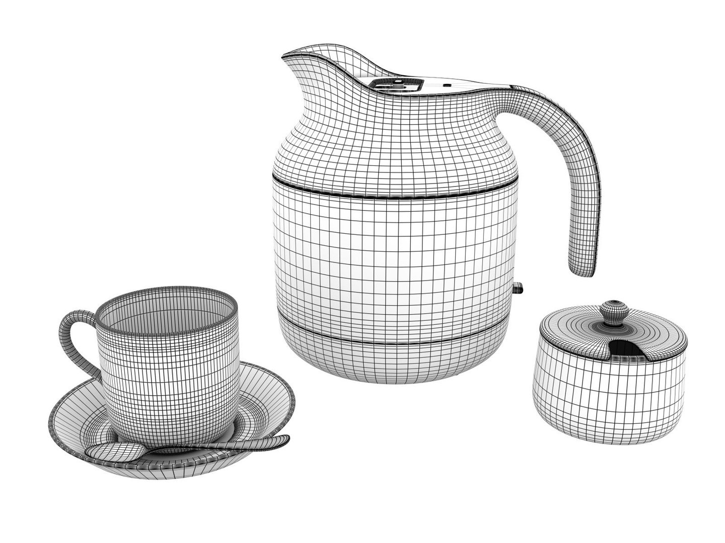 3D muji electric kettle mjek5a TurboSquid 1226124